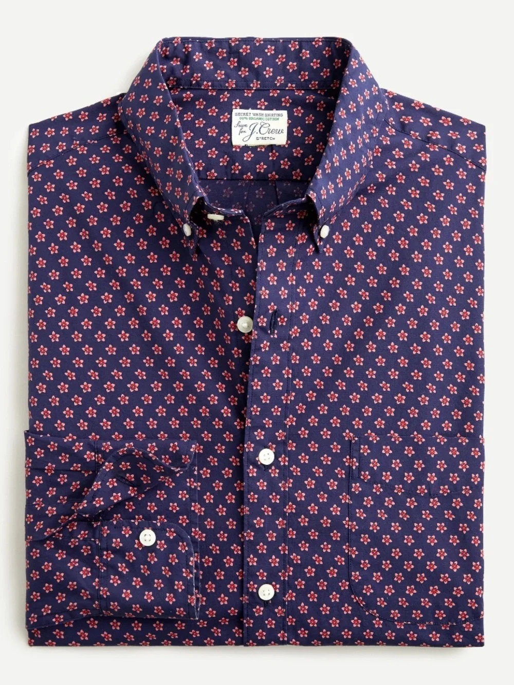 J. Crew Slim Untucked Stretch Secret Wash Cotton Poplin Button Down Shirt